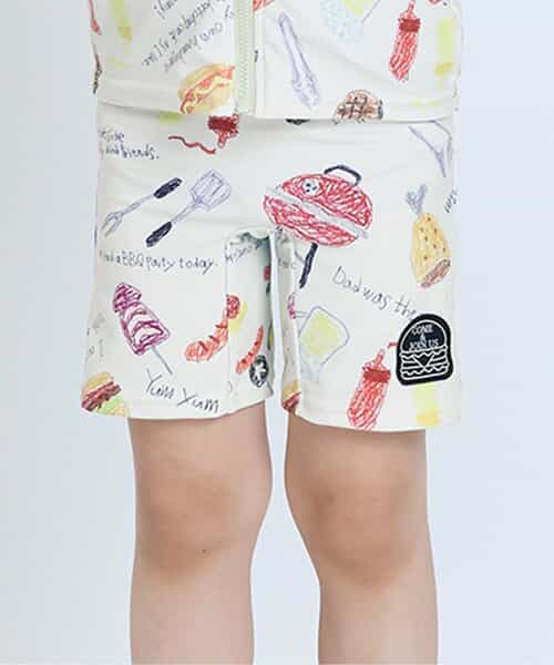 ★SALE★みんなでBBQしたよ柄ボクサー水着_UVカット