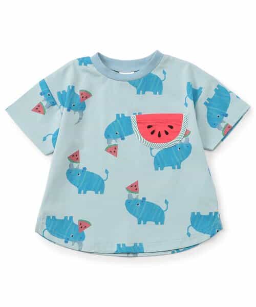 ☆4/28(火)お昼12:59まで3点10％OFF☆動物総柄Tシャツ  接触冷感