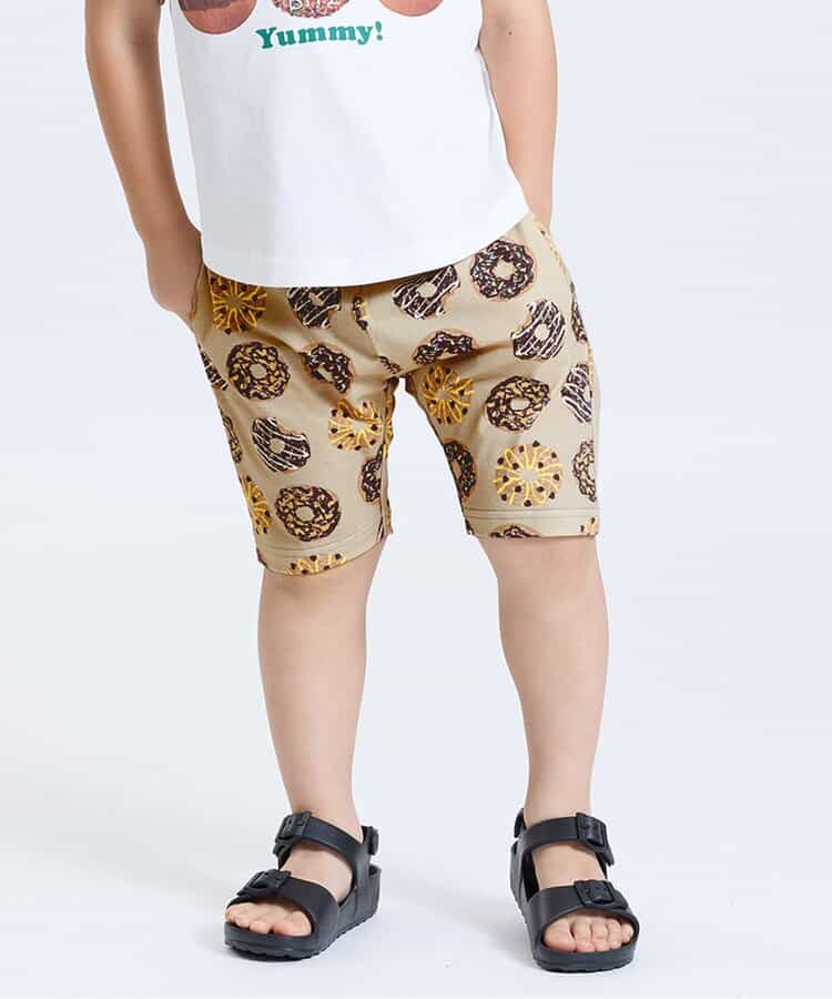 美味しいスウィーツ総柄パンツ  5分丈 接触冷感