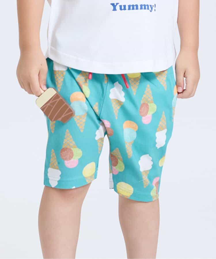 美味しいスウィーツ総柄パンツ  5分丈 接触冷感