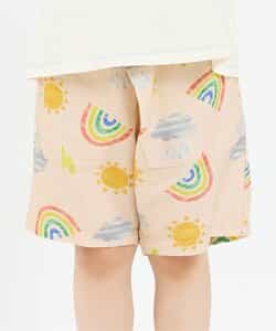 夏っぽい総柄パンツ 5分丈