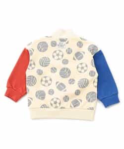 ワッペン付き色んなボール総柄トラックジャケット（B404025