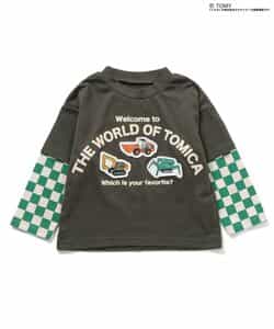 TOMICA働く車レイヤード風Tシャツ_879814