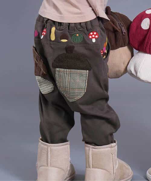 秋の味覚刺繍YUMMYパンツ  10分丈