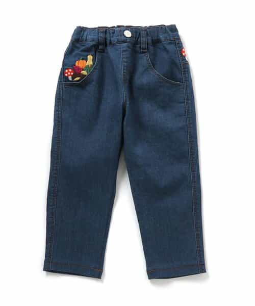 秋の味覚刺繍YUMMYパンツ  10分丈