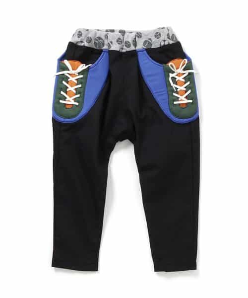 スニーカーポケット＆おしりボールサルエルパンツ  10分丈