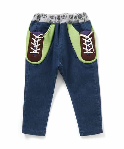 スニーカーポケット＆おしりボールサルエルパンツ  10分丈