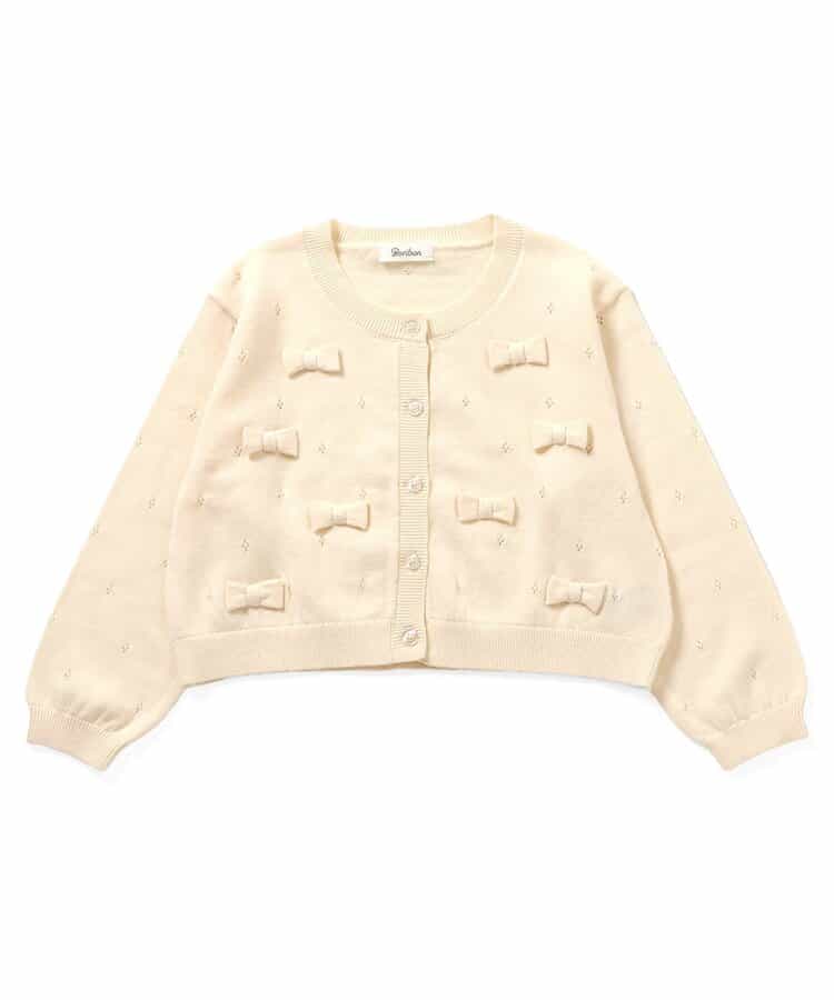 リボンニットカーディガン