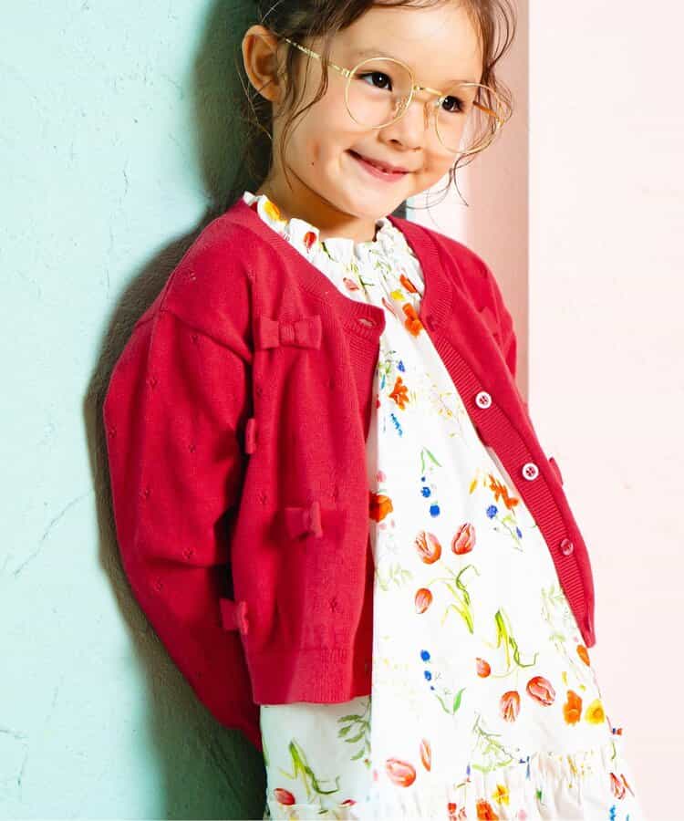 リボンニットカーディガン