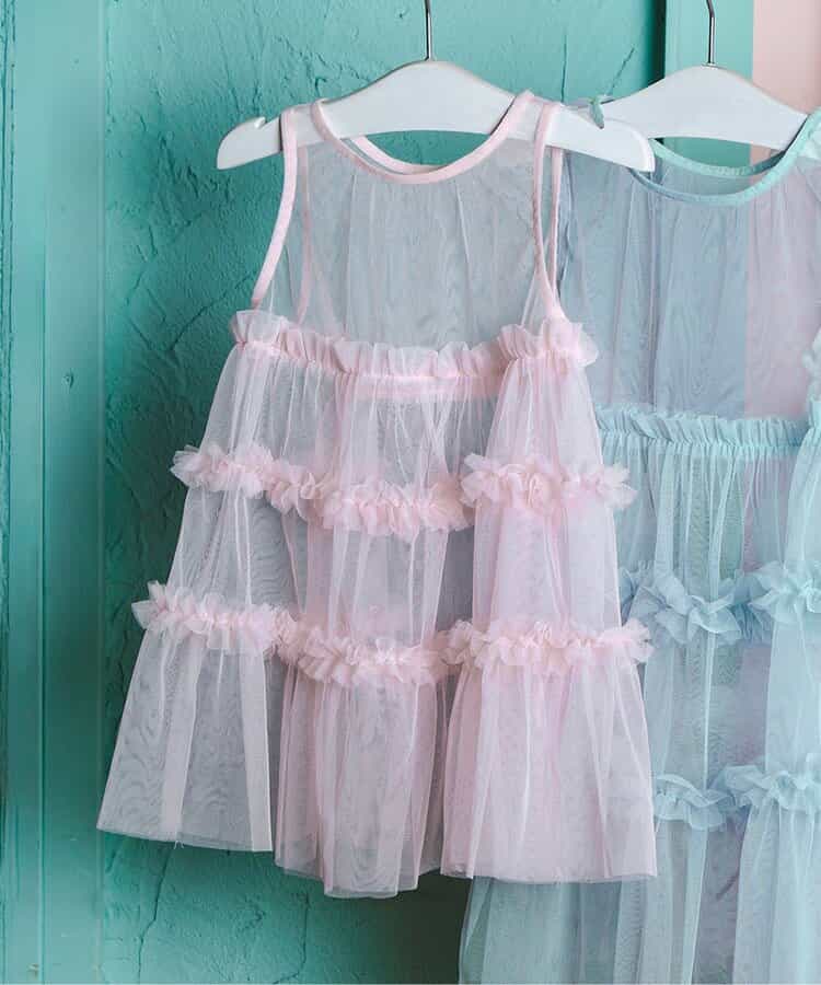 ティアードチュールミミドレス