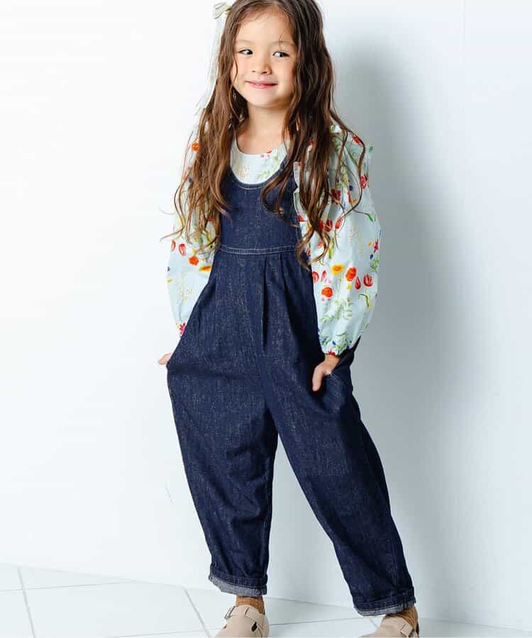 ココデニムサロペット  10分丈