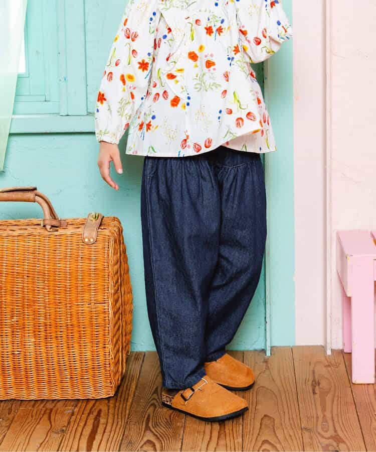 リボンモチーフココデニムパンツ  10分丈