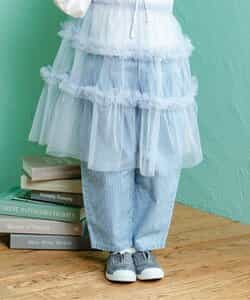 ★SALE★リボンモチーフココデニムパンツ  10分丈