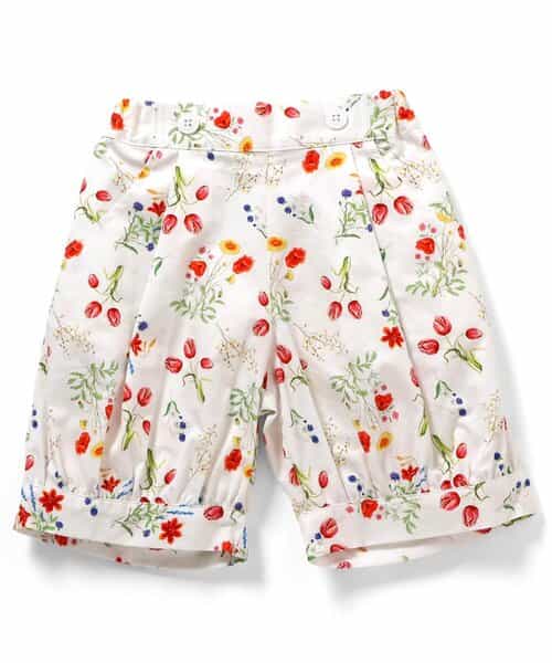 タック入りバルーンショートパンツ  5分丈