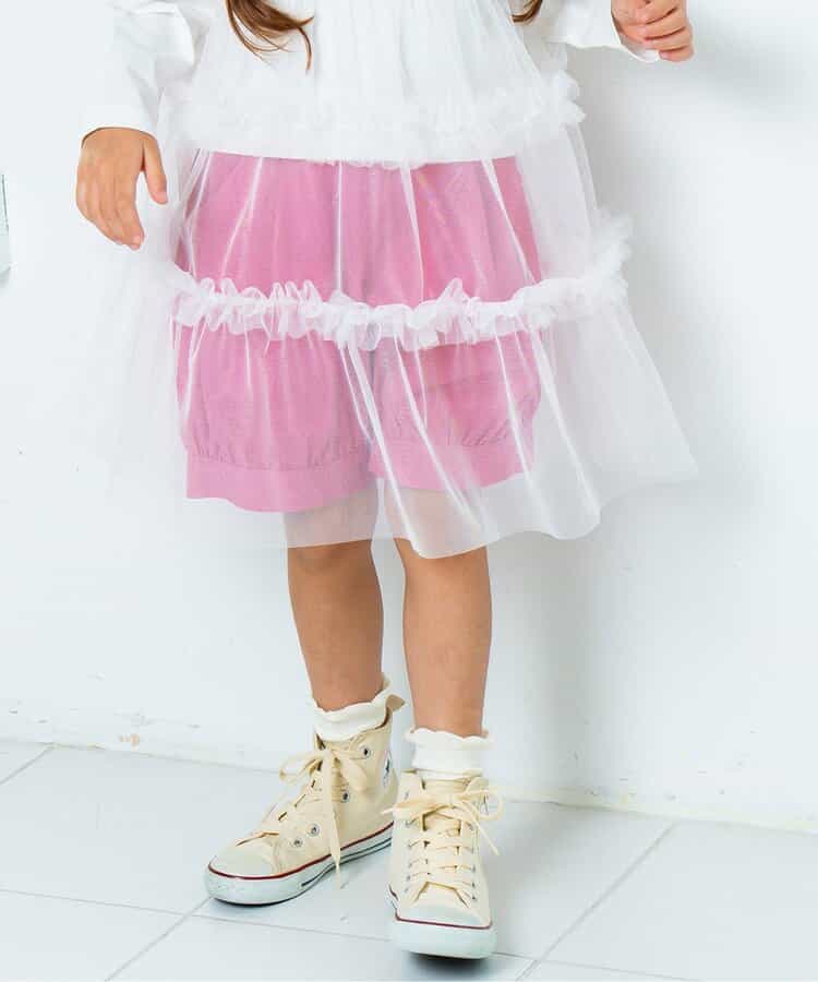 タック入りバルーンショートパンツ  5分丈