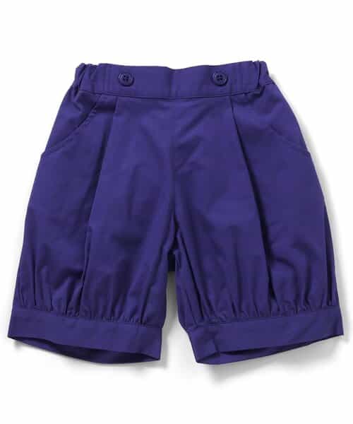 タック入りバルーンショートパンツ  5分丈