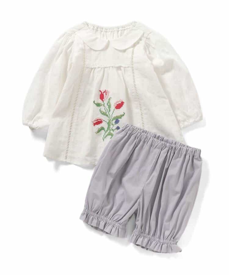 チューリップ刺繍ミルキースーツ