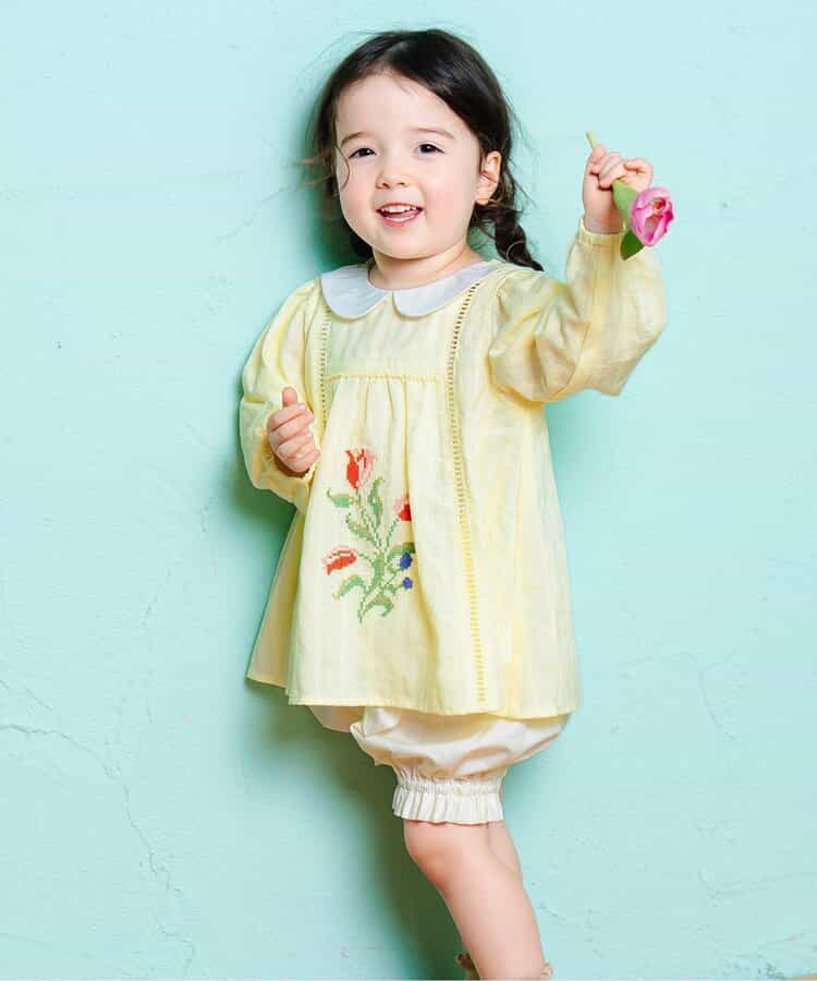 チューリップ刺繍ミルキースーツ