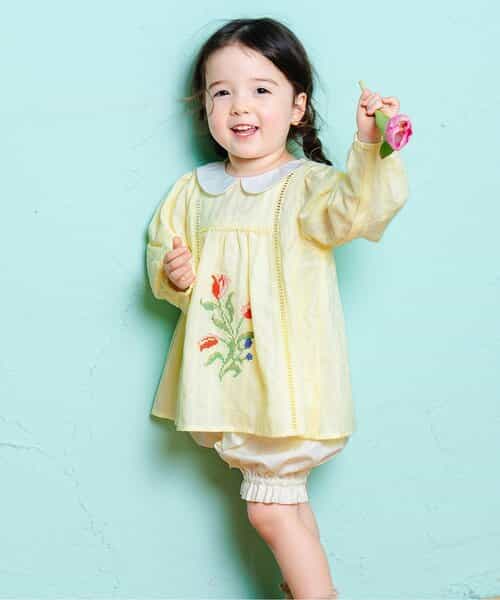 チューリップ刺繍ミルキースーツ