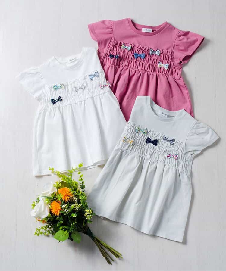 リボンチャームペプラムTシャツ