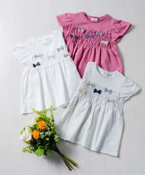 リボンチャームペプラムTシャツ