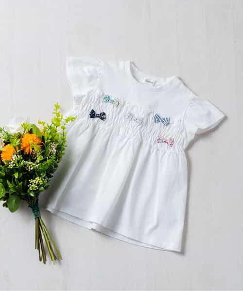 リボンチャームペプラムTシャツ