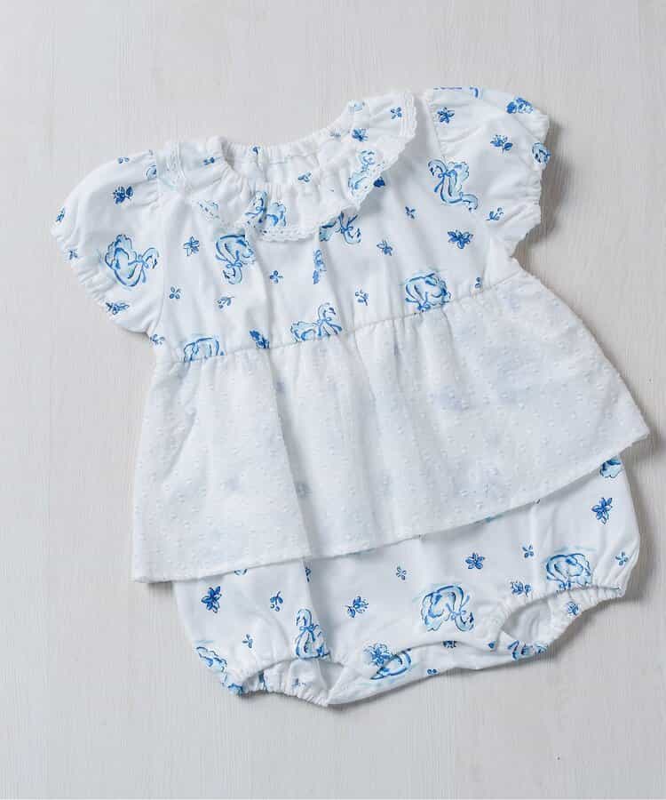 【リンク】スワン・ローズガーデン総柄プリントロンパス