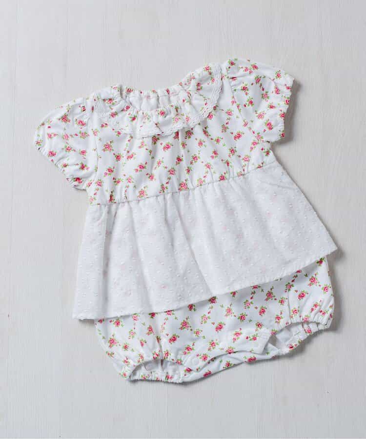 【リンク】スワン・ローズガーデン総柄プリントロンパス