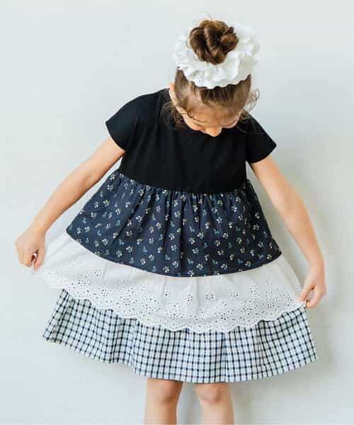 【リンク】異素材ティアードワンピース