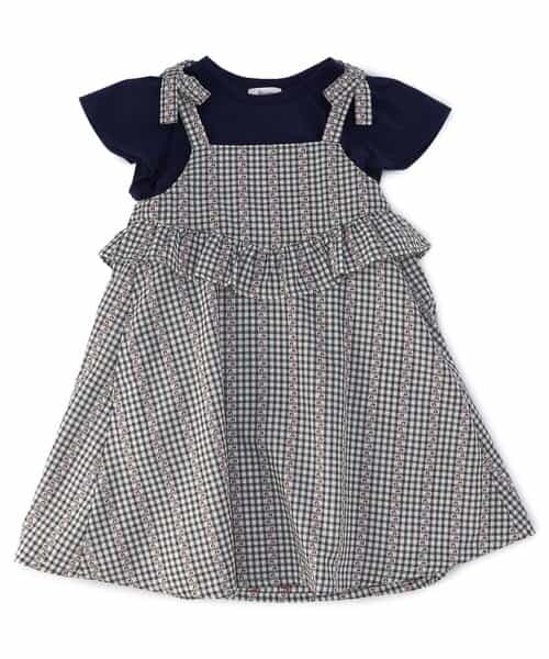 チェックキャミワンピース＆トップスセット