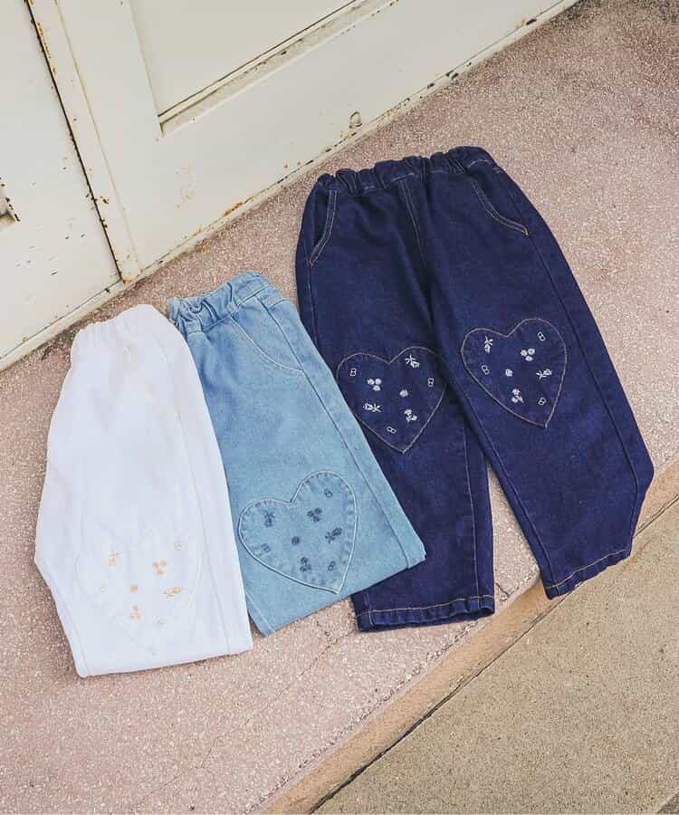 ハートパッチバレルパンツ  10分丈_912266