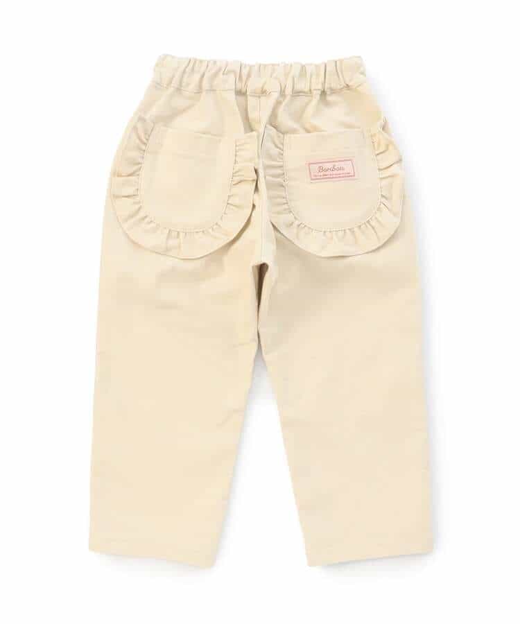 大きなフリルのポケットワイドパンツ  10分丈_1008656
