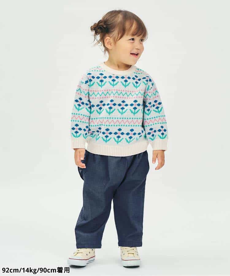 大きなフリルのポケットワイドパンツ  10分丈_1008668