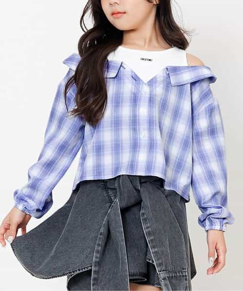 ドッキングチェックシャツ