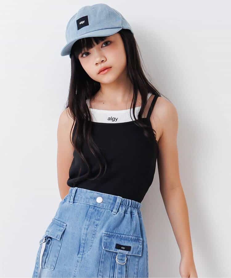 パッド付きレイヤード風キャミ