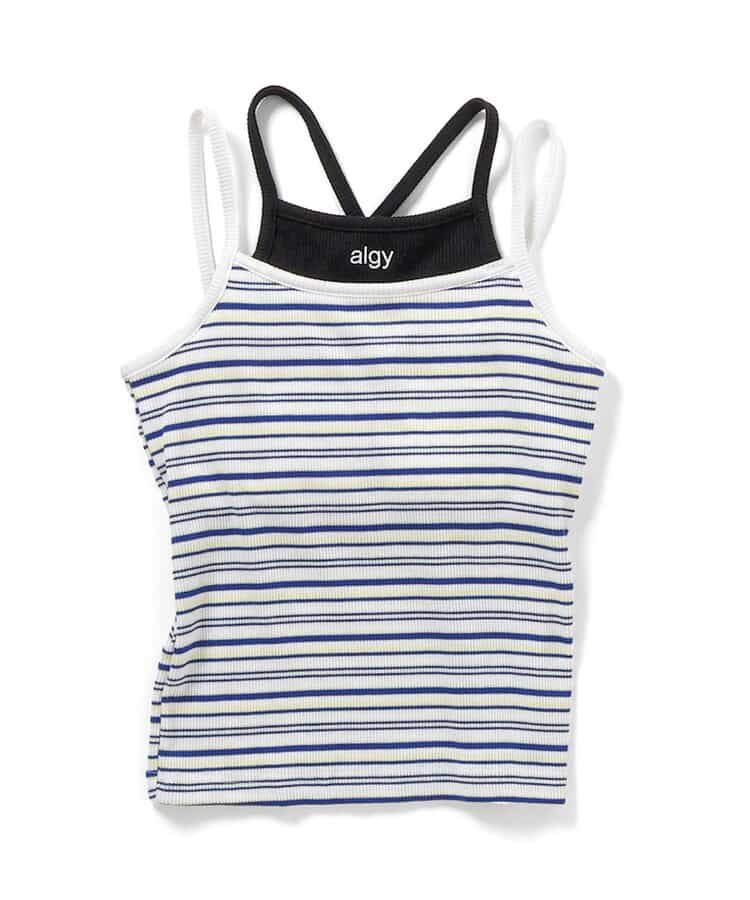 パッド付きレイヤード風キャミ