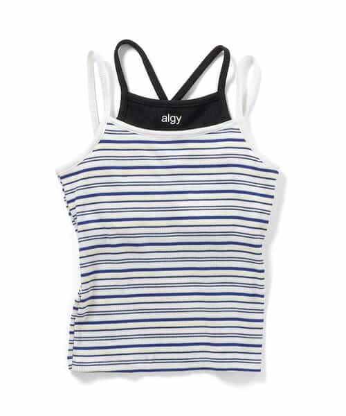 パッド付きレイヤード風キャミ