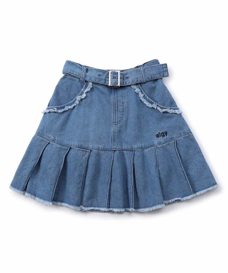 デニムプリーツスカパン