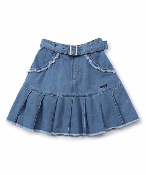 デニムプリーツスカパン