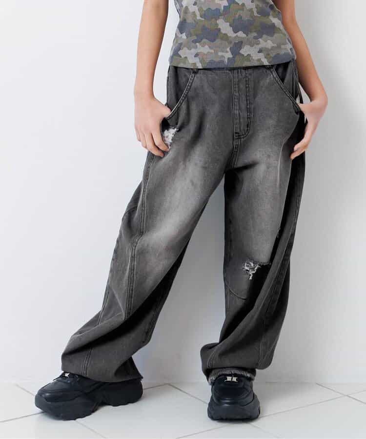 デニムカーブパンツ