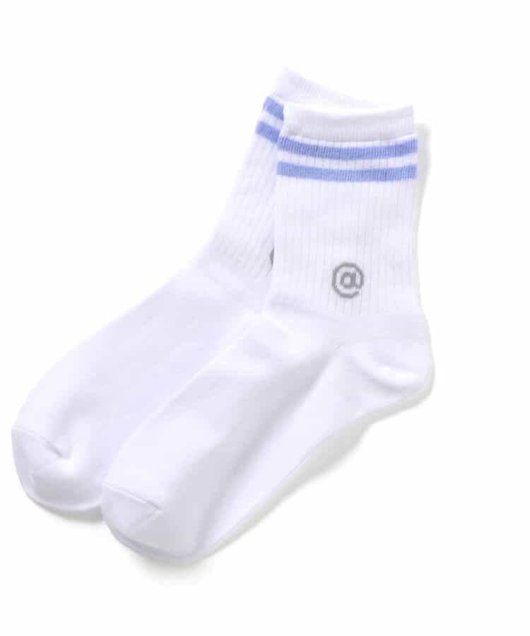 ダブルラインクルーソックス