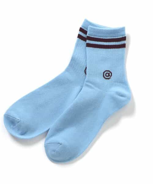 ダブルラインクルーソックス