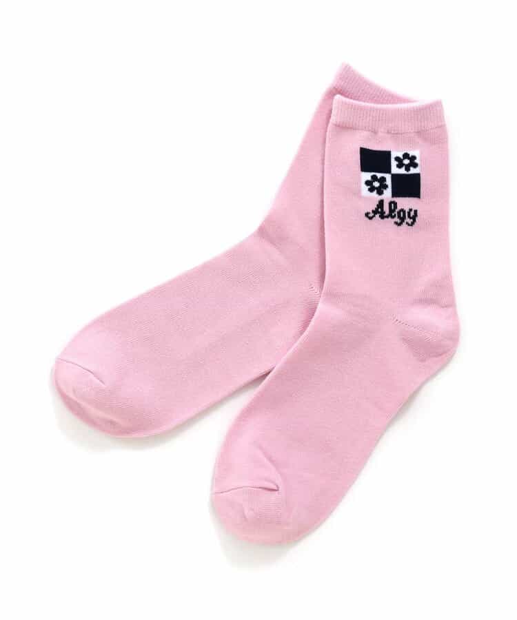 フラッグチェッククルーソックス