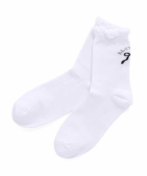 バックりぼんフリルクルーソックス