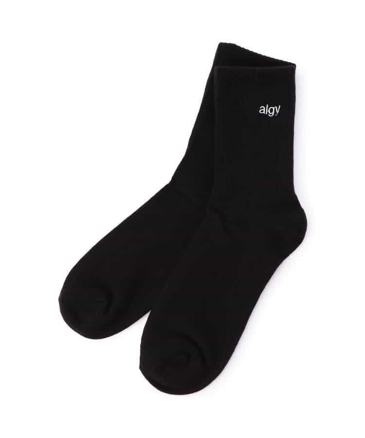 【抗菌防臭】algyロゴクルーソックス1