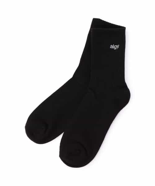 【抗菌防臭】algyロゴクルーソックス1