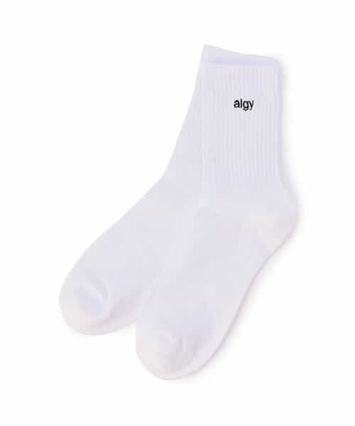 【抗菌防臭】algyロゴクルーソックス1