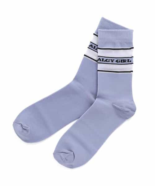 シアー切替ラインクルーソックス