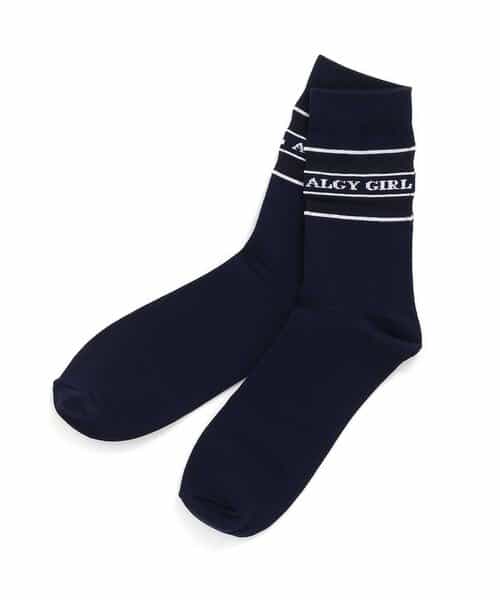 シアー切替ラインクルーソックス