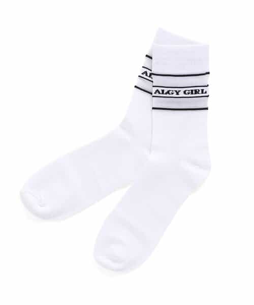 シアー切替ラインクルーソックス